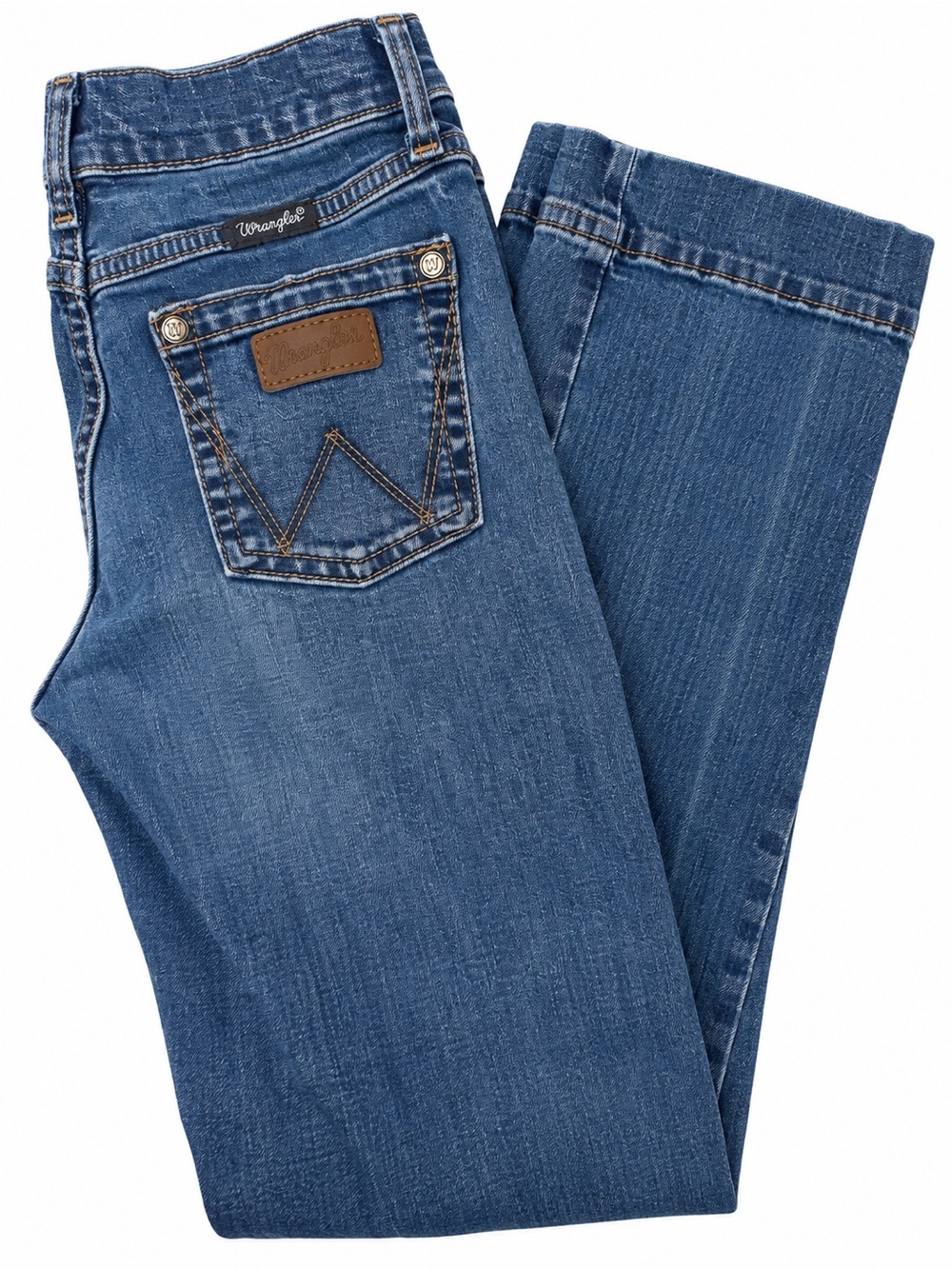 Wrangler Girls Size 10 Slim Jeans Medium Wash Stretch Denim